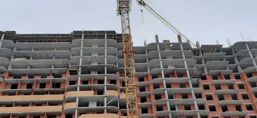 西伯利亞的建築工地。 芬蘭板 西伯利亞的建築工地。 芬蘭板
