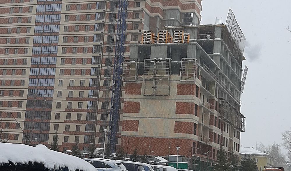 西伯利亞的建築工地。 芬蘭板 西伯利亞的建築工地。 芬蘭板